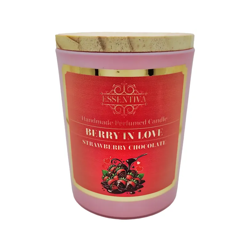 Berry in Love - Sojowa Świeca Zapachowa Truskawka z Czekoladą 160ml