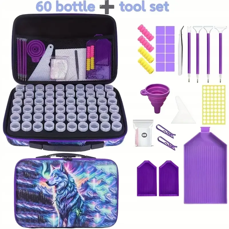 Kuferek Organizer na Haft Diamentowy - Etui z Przegródkami Diamond Painting