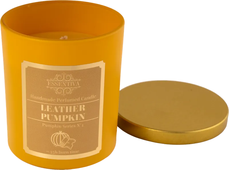 Świeca Sojowa Dynia ze Skórą 220ml - Essentiva Leather Pumpkin