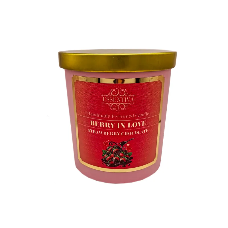 Berry in Love - Sojowa Świeca Zapachowa Truskawka z Czekoladą 220ml