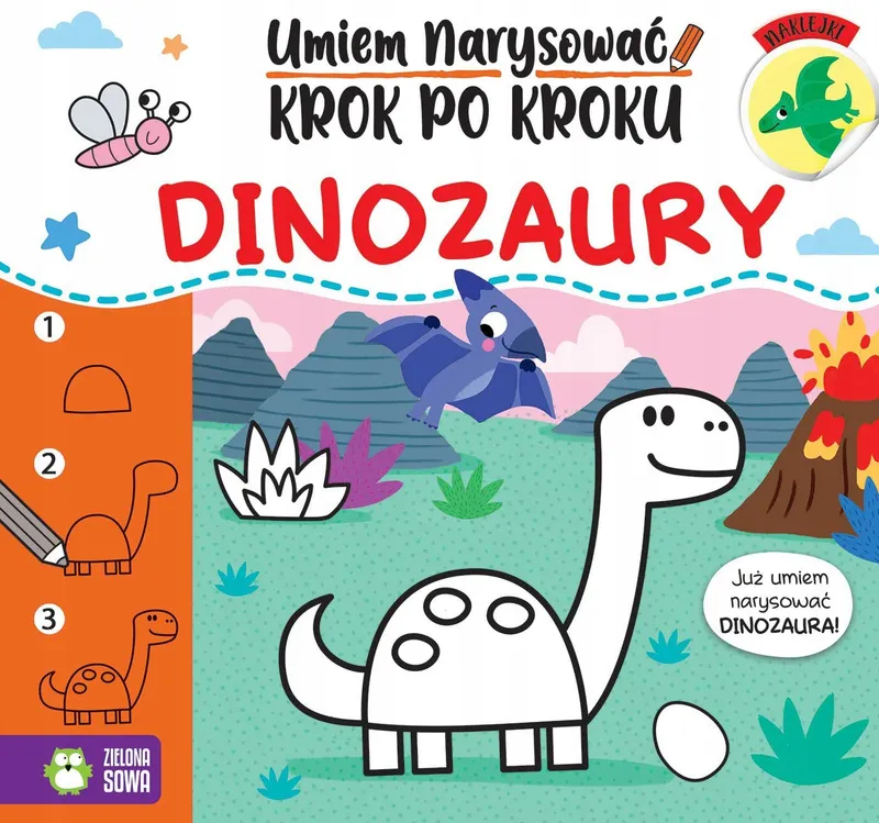 Dinozaury. Umiem narysować krok po kroku - Praca zbiorowa