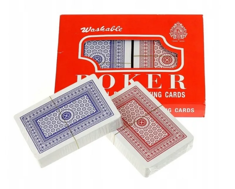 Karty do gry zestaw 2 talie powlekane Poker Makao w etui