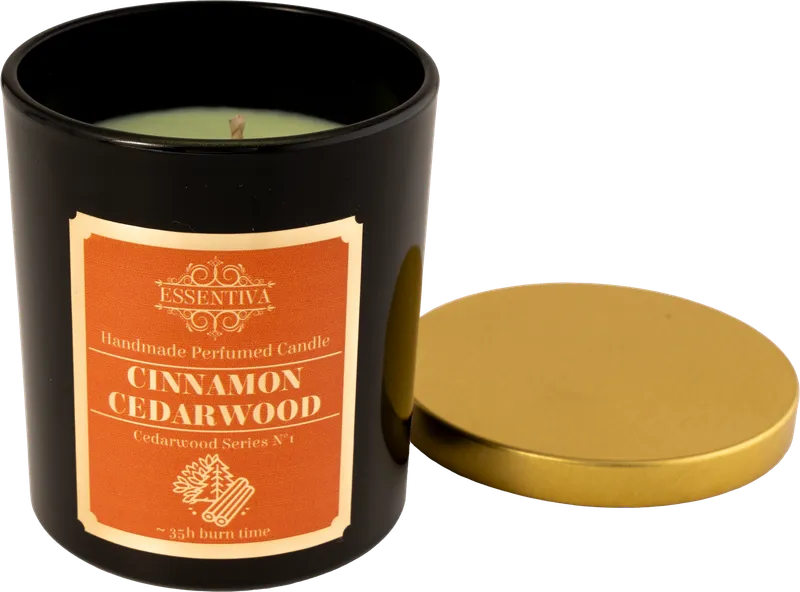 Świeca Sojowa Cynamon z Cedrem 220ml - Essentiva Cinnamon Cedarwood
