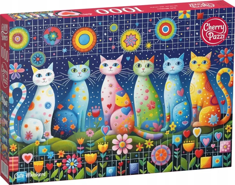 Puzzle 1000 elementów Cherry Pazzi Cute Whiskers Kotki
