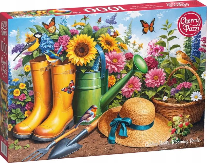 Puzzle 1000 elementów Cherry Pazzi Golden Boots Blooming Roots Kwiaty