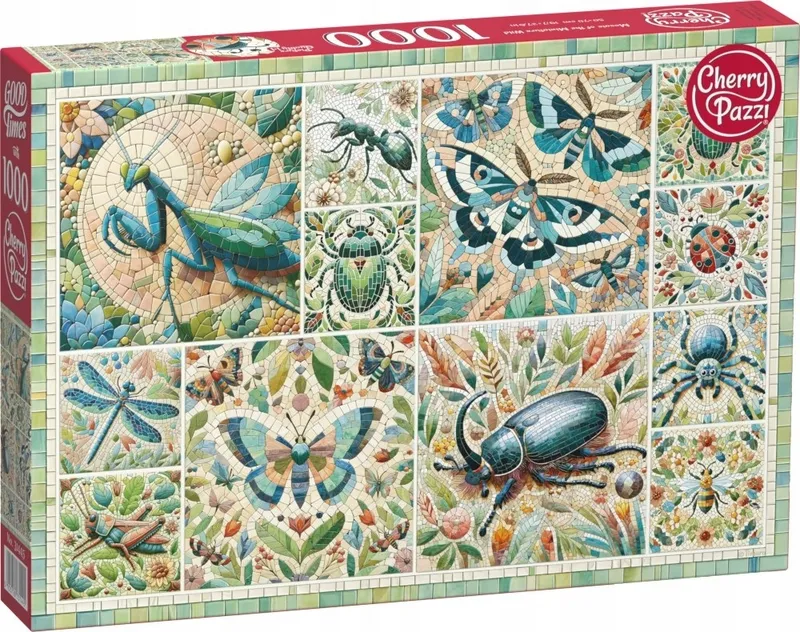 Puzzle 1000 elementów CherryPazzi Mosaic of the Miniature Wild Owady Motyle