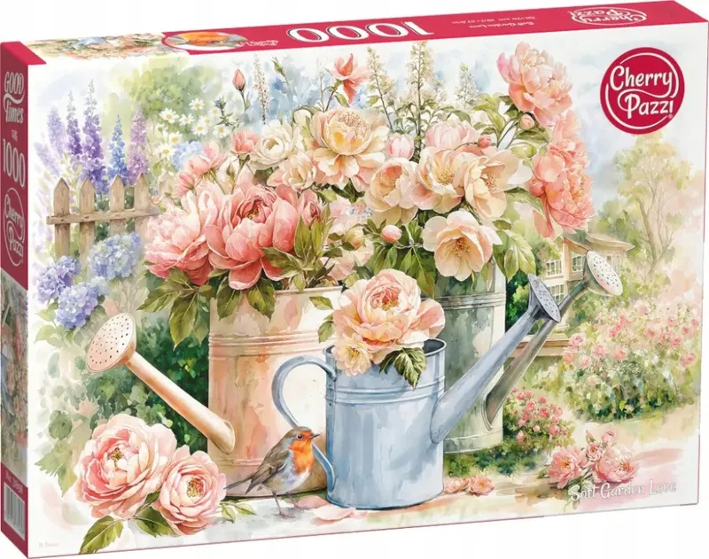 Puzzle 1000 elementów Cherry Pazzi Soft Garden Love Ogród Kwiaty