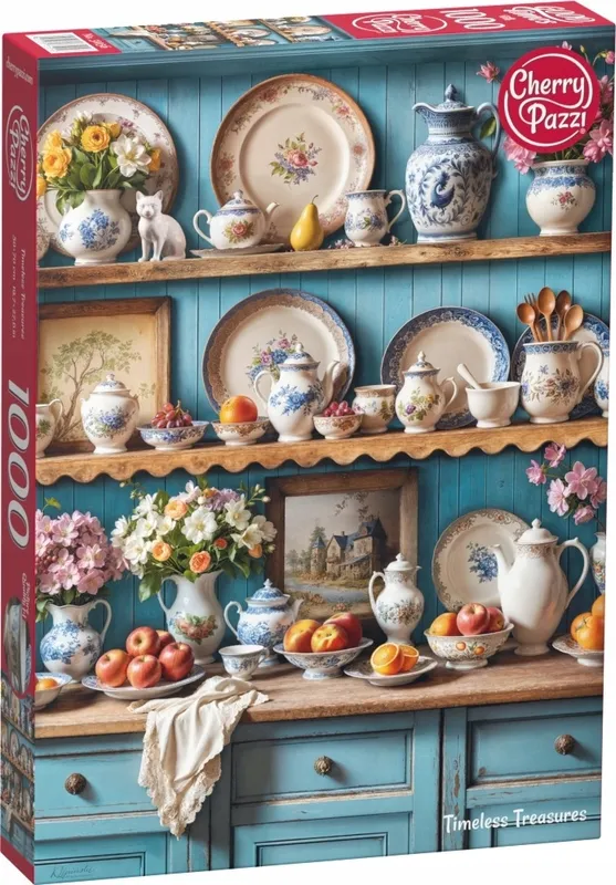 Puzzle 1000 elementów Cherry Pazzi Timeless Treasures Skarby Kredens