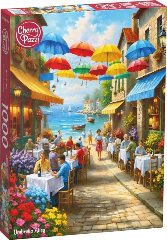 Puzzle 1000 elementów Cherry Pazzi Umbrella Alley Aleja Parasolek