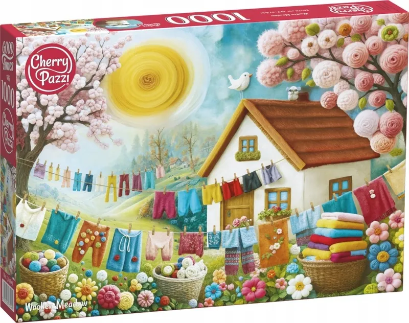 Puzzle 1000 elementów Cherry Pazzi Woollen Meadow Wełniany Domek