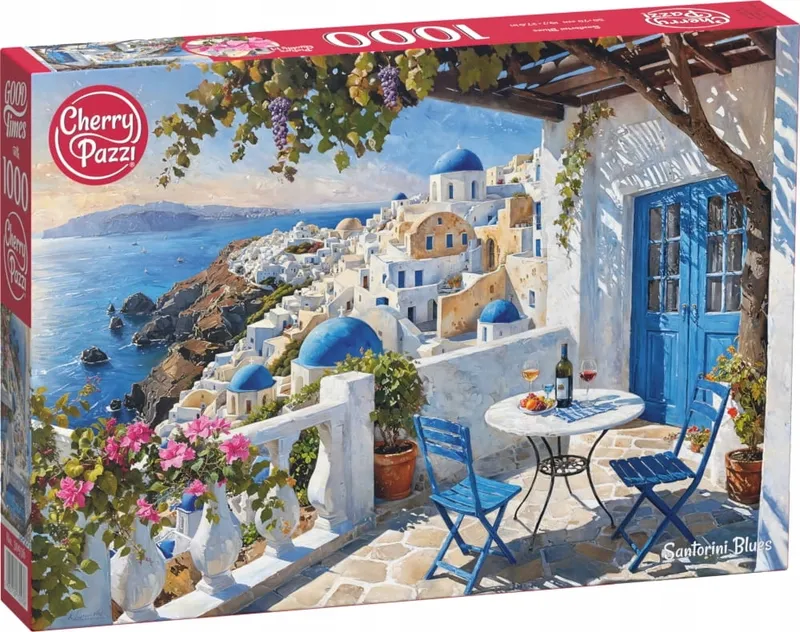 Puzzle 1000 elementów Cherry Pazzi Santorini Blues Santoryn Grecja