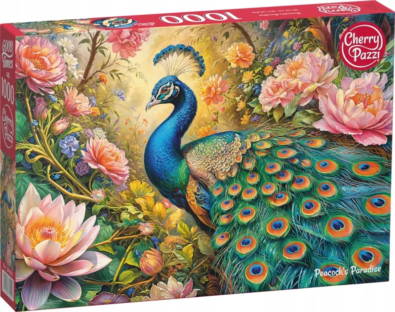 Puzzle 1000 elementów CherryPazzi Peacock's Paradise Paw Kwiaty