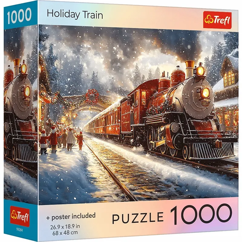 Puzzle 1000 elementów Trefl Holiday Train Świąteczny Pociąg