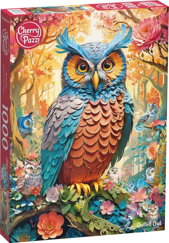 Puzzle 1000 elementów Cherry Pazzi Quilled Owl Sowa Quilling