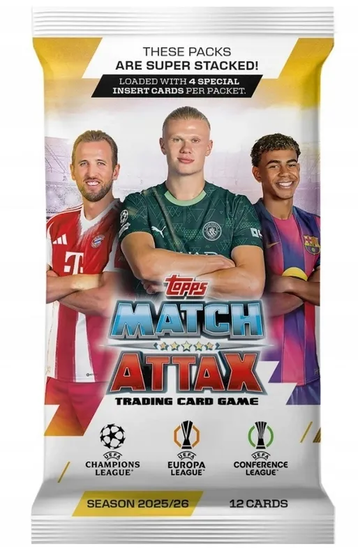 Topps Match Attax UEFA Champions League 2025/26 saszetka 12 kart