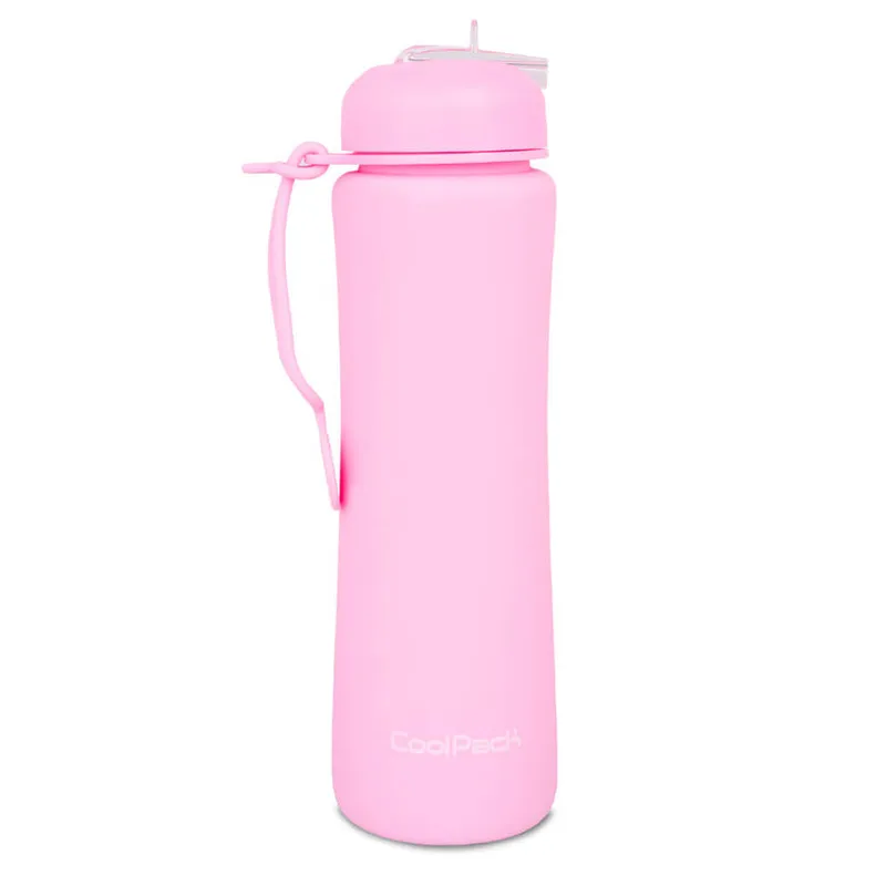 Bidon silikonowy 600ml Collpack Pump pudrowy róż