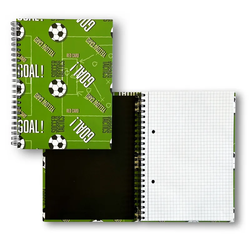 BRULION A5 80K.KRATKA W TWARDEJ OPRAWIE SPIRALA T 0128 GOAL ! FOLIA MAT NIERYSUJĄCA