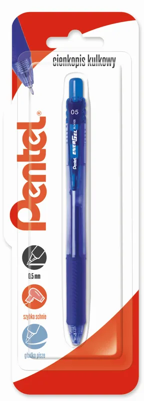 Cienkopis kulkowy 0,5 mm EnerGel BLN105 niebieski 1 szt.