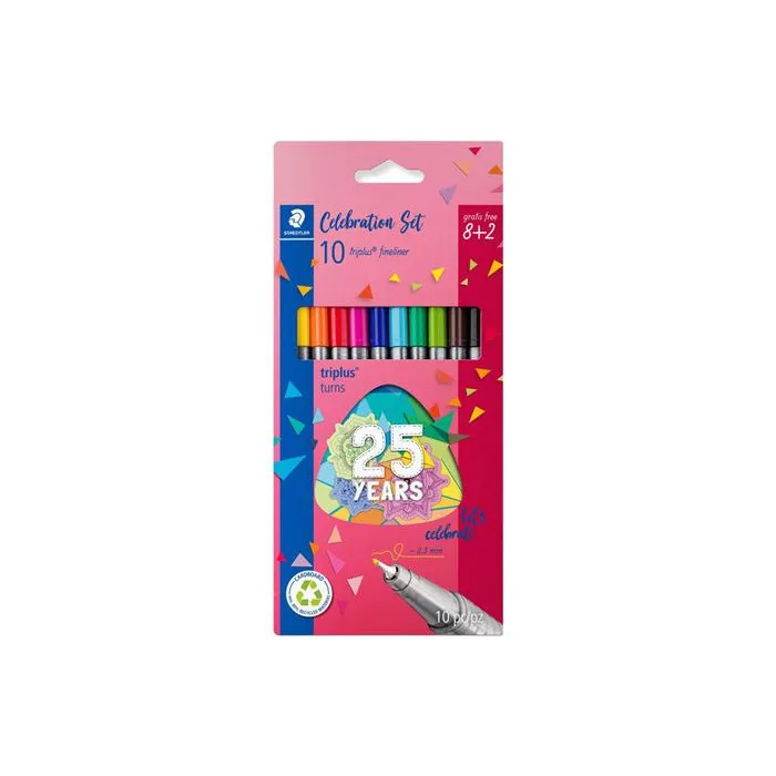 Cienkopisy Triplus Staedtler 0,3 mm, 10 kolorów