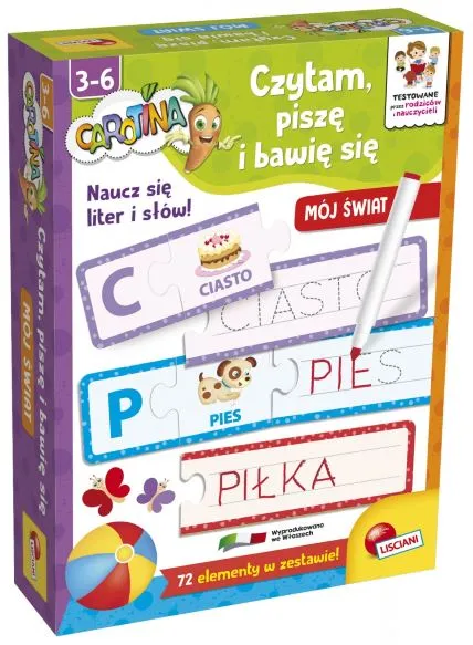 Czytam, piszę i bawię się. Mój świat Carotina, Lisciani