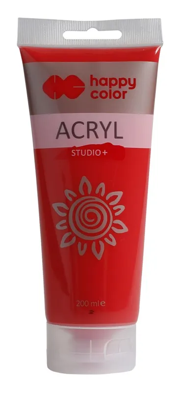 Farba akrylowa Studio 200 ml czerwony kadmowy Happy Color