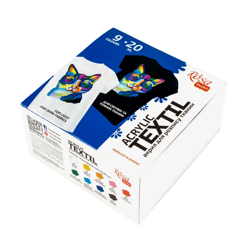 Farby do tkanin 9x20 ml