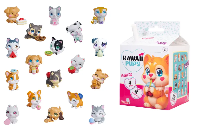 Figurka Kawaii Pups pieski 4 sztuki mix wzorów