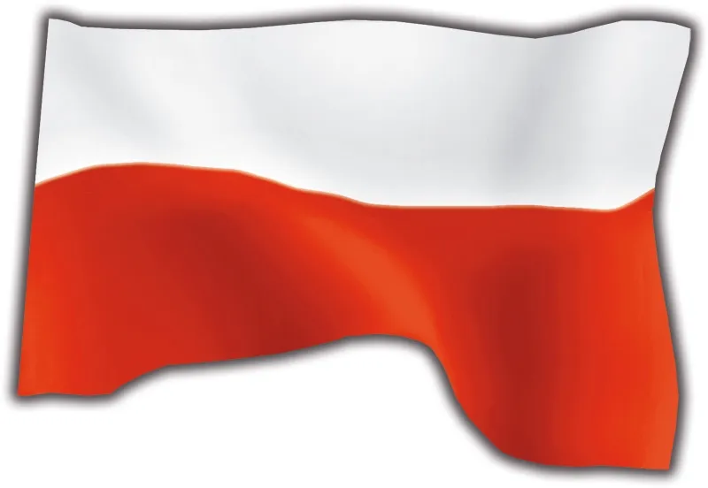 Flaga Polski 70x112 cm z miejscem na drzewiec, Kukuryku