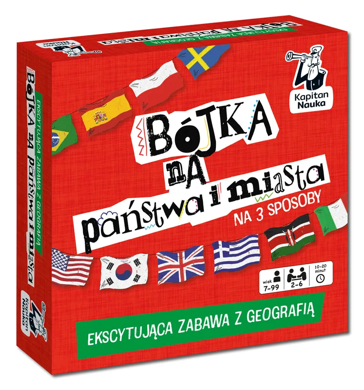Gra geograficzna Bójka na państwa i miasta Kapitan Nauka
