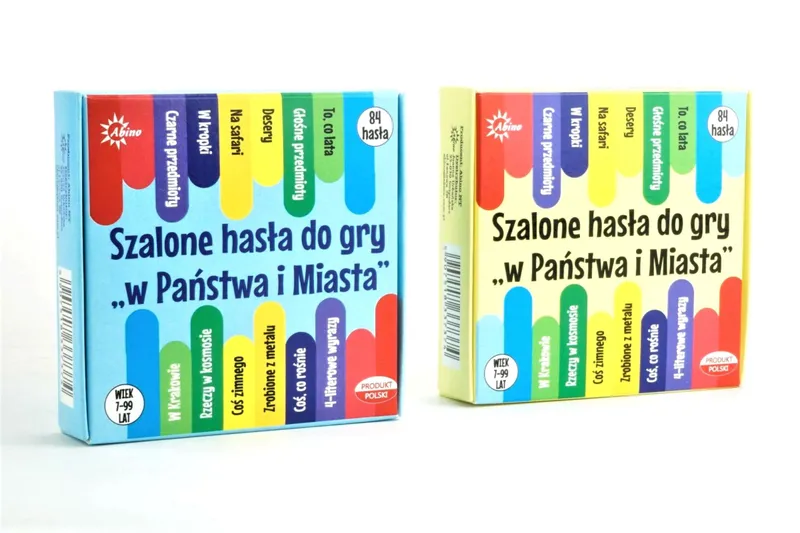 Gra Państwa i Miasta, kieszonkowa gra edukacyjna ABINO