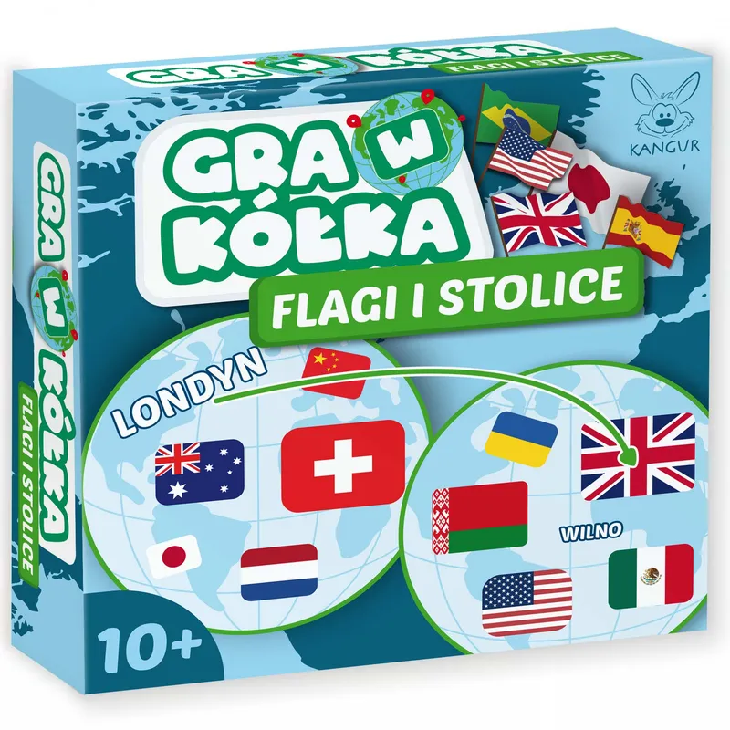 Gra w Kółka Flagi i Stolice, Kangur, gra edukacyjna