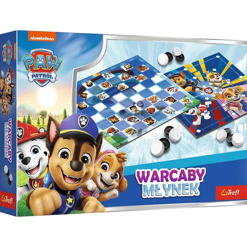 Gra Warcaby i Młynek Paw Patrol Trefl 02798