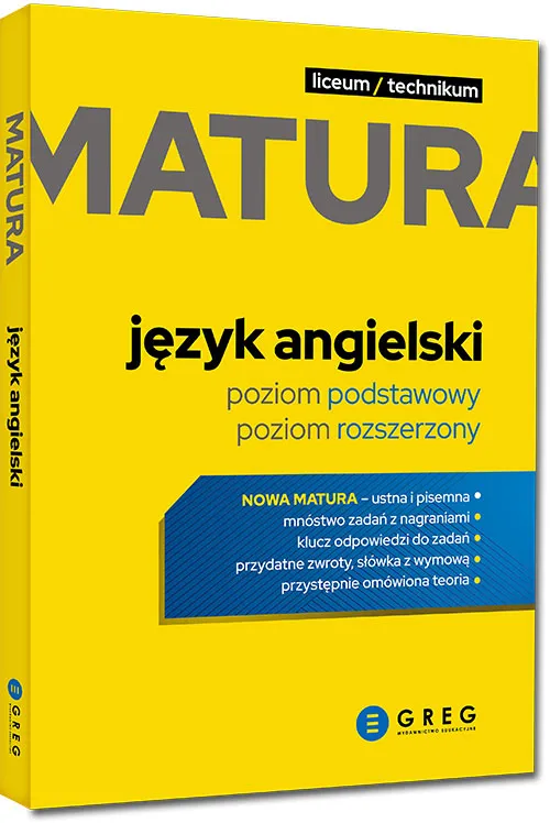 Język angielski Matura, repetytorium maturalne Greg, wyd. 2025