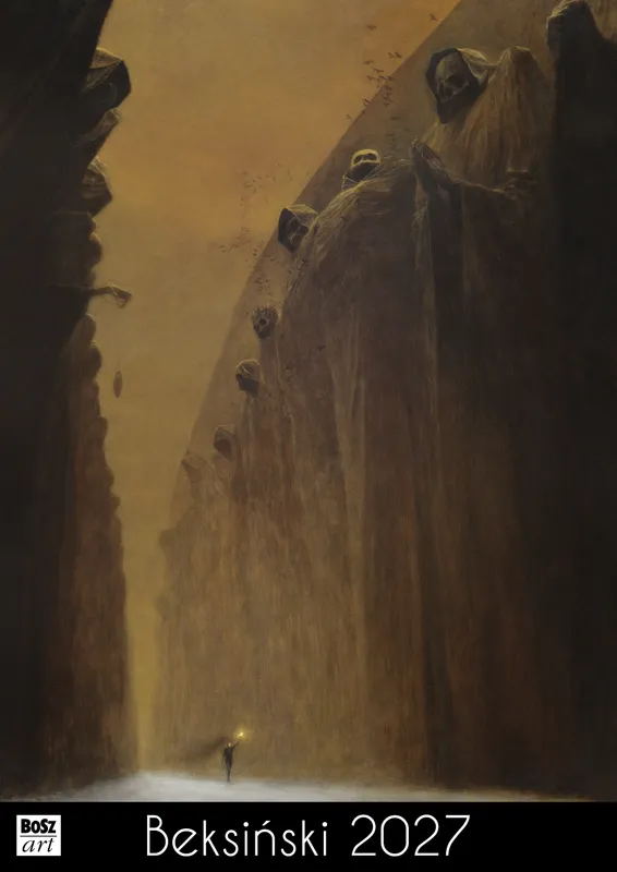Kalendarz 2027 Beksiński A3 wzór 4, kalendarz ścienny z ilustracjami