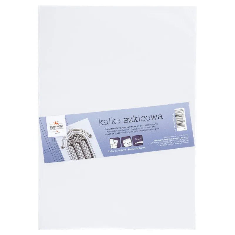 Kalka szkicowa A3 50g 20 ark. Koh-I-Noor do rysunku
