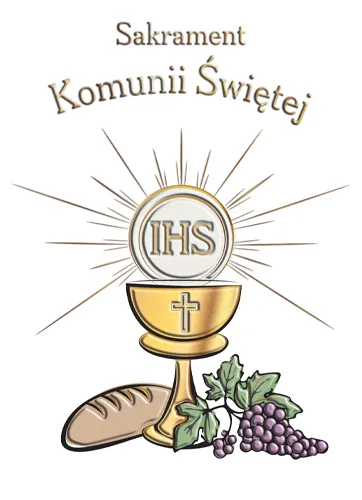 Karnet Komunia Hostia jak chleb, Henry, karnet B6 z kopertą