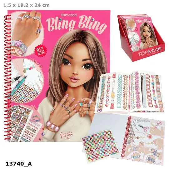 Kolorowanka DIY Bling Bling Top Model biżuteria