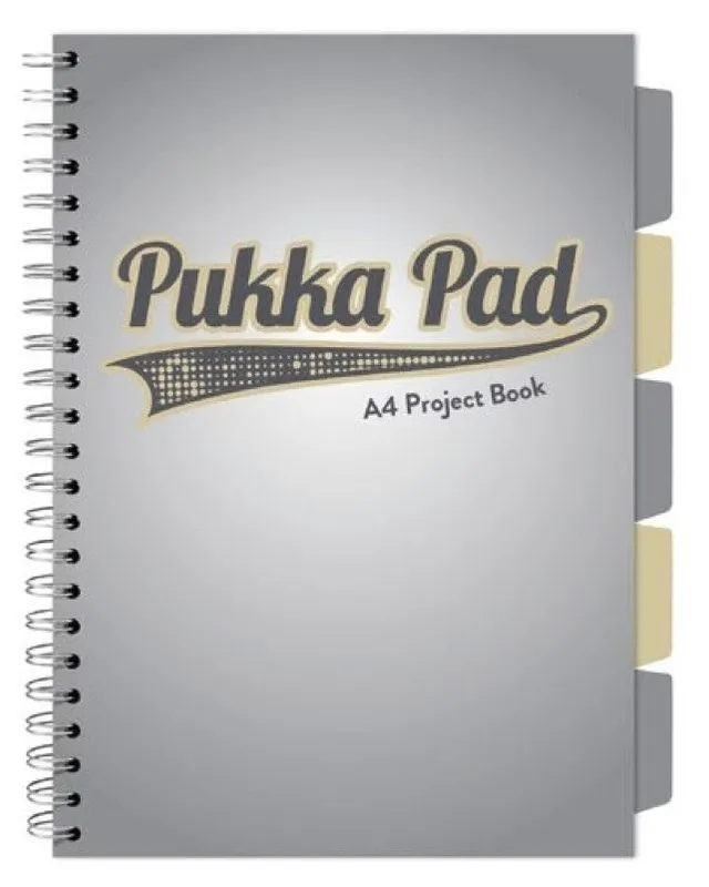 Kołozeszyt Pukka Pad A4 Project Book Design szary