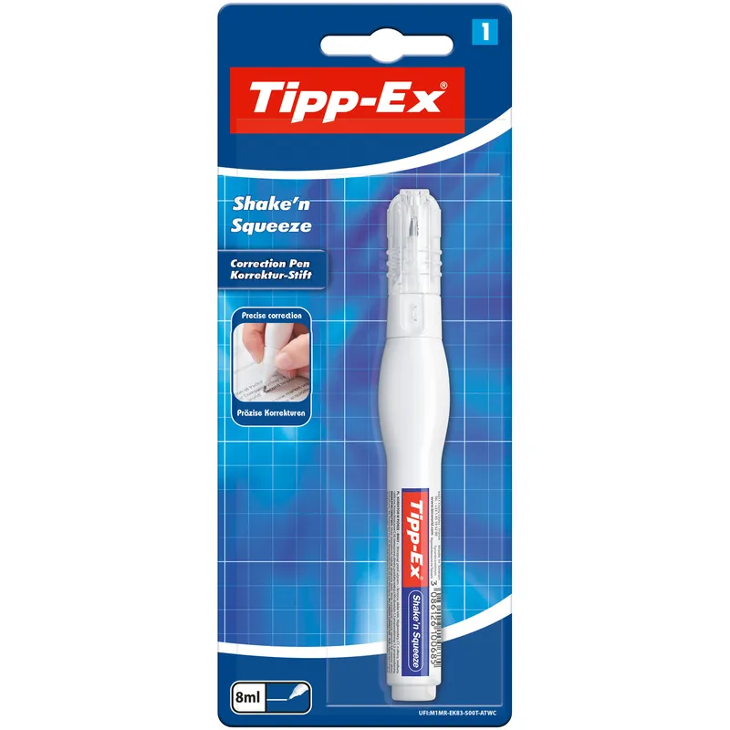 Korektor TIPP-EX Shake n Squeeze 8ml Blister 1szt