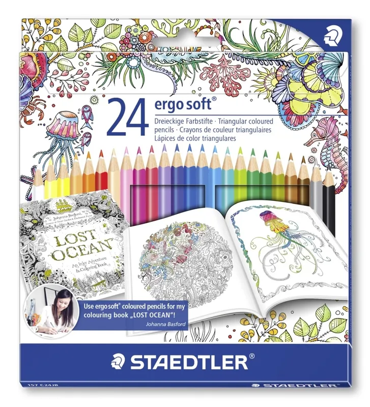 Kredki Ergosoft Johanna Basford 24 kolory Staedtler