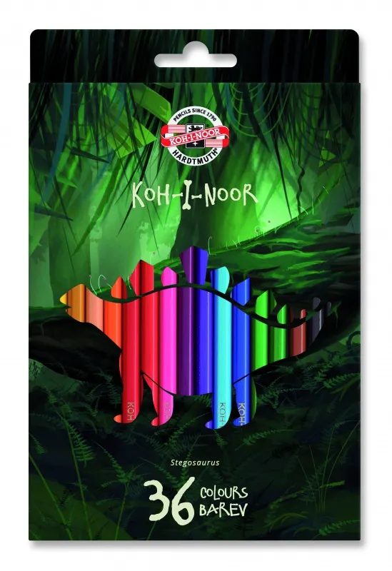 Kredki ołówkowe Dino 3595 Koh-I-Noor, 36 kolorów