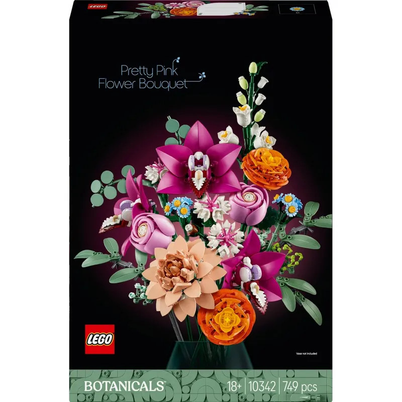 LEGO Botanicals, Piękny Bukiet Różowych Kwiatów 10342