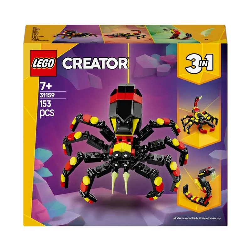 LEGO Creator 3w1 Dzikie zwierzęta niezwykły pająk 31159