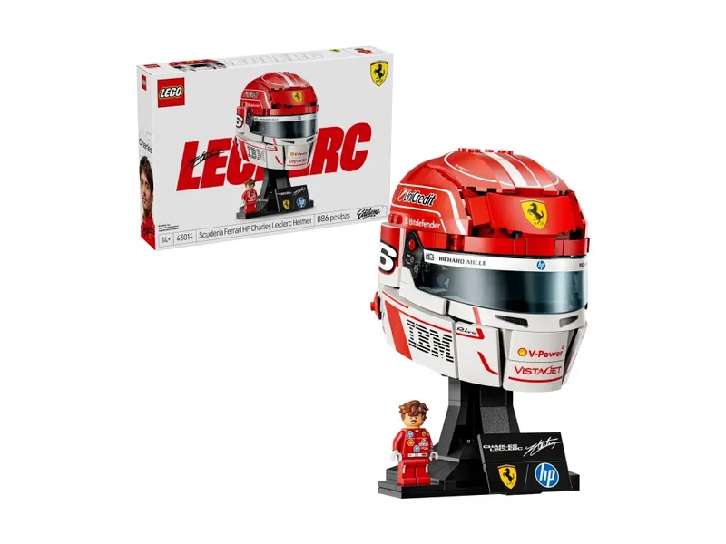 LEGO Editions Kask Charles Leclerc Ferrari HP 43014, 886 el.