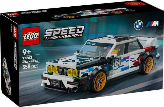 LEGO Speed Champions BMW M3 (E30) 77263, klocki dla dzieci od 9 lat