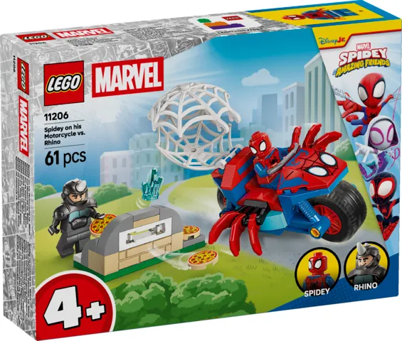 LEGO Spidey na motocyklu kontra Rhino 11206
