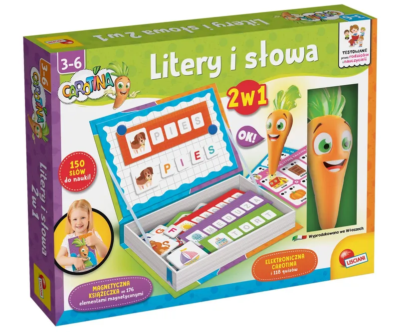 Lisciani Carotina Litery i Słowa 2w1
