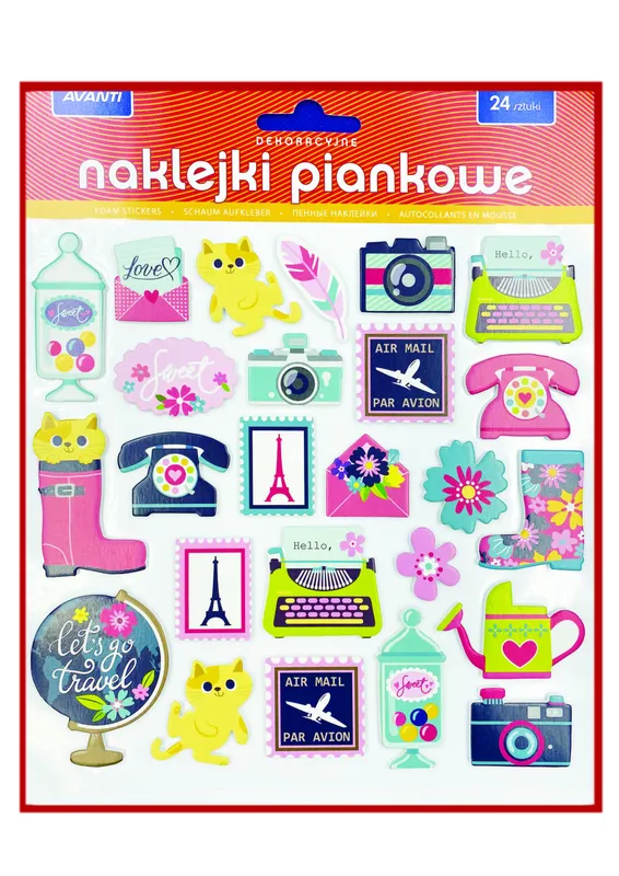 Naklejki piankowe całoroczne V2 AVANTI, 24 szt. do dekoracji