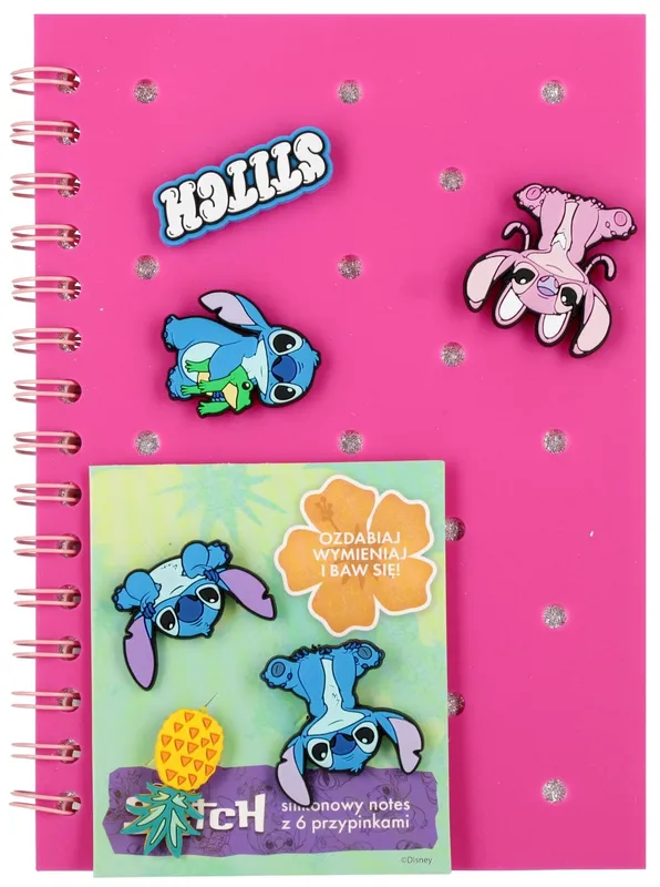 Notes A5 Stitch na spirali, 80 kartek w kratkę