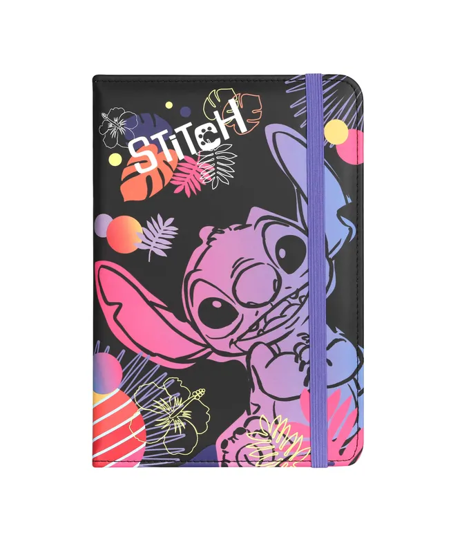 Notes A5 80k. linia z gumką Disney Black Stitch